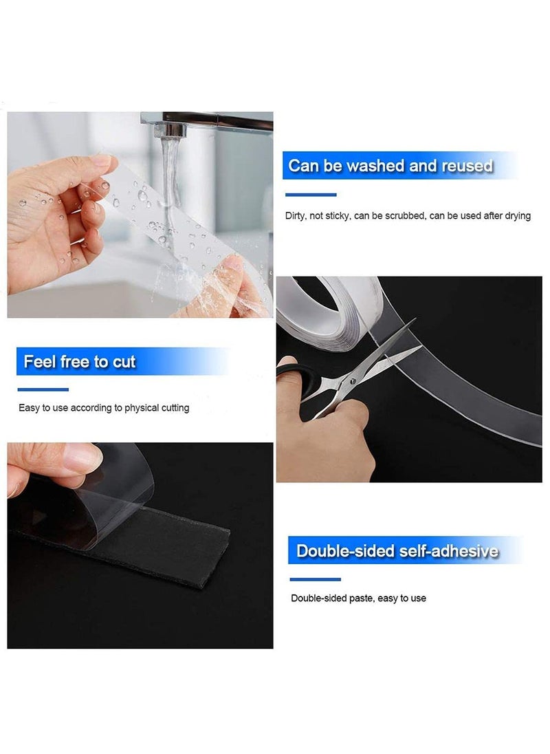 DIY Crafts DIY Crafts CT-DIY-HI-31384 Traceless Adhesive Tape, Double Sided Washable Resuable Removable Gel Nano Pad Mounting Tape, Strong Adhesive to  - Image 2