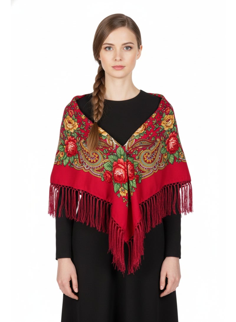 دىدانيالا شال نسائي قطن بشرّابات من أغافيا - Image 4