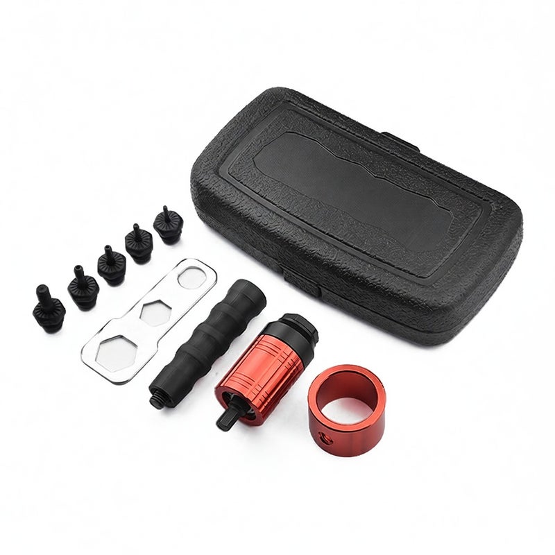 Detachable Manual Electric Rivet Nut Tool Conversion Accessories Hand Rivet Nut Tool Set Electric Pneumatic Rivet Machine Quick Conversion Tool Set with Storage Box - Image 1