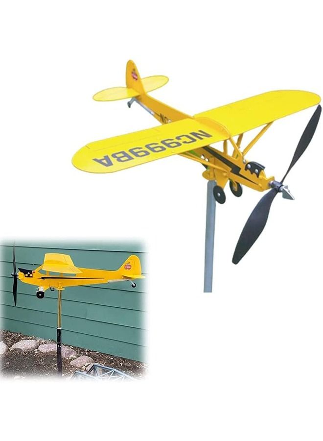 Generic دوارة الرياح لطائرة Piper J3 Cub، طاحونة هوائية معدنية جديدة لطائرة عام 2023  - Image 4