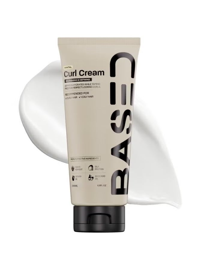 Based Curl Cream, Defines Curls, Controls Frizz, Medium Hold, Hydrates & Nourishes with Agave, Silk Protein & Castor Oil, No Harmful Chemicals or Artificial Fragrance - Image 1