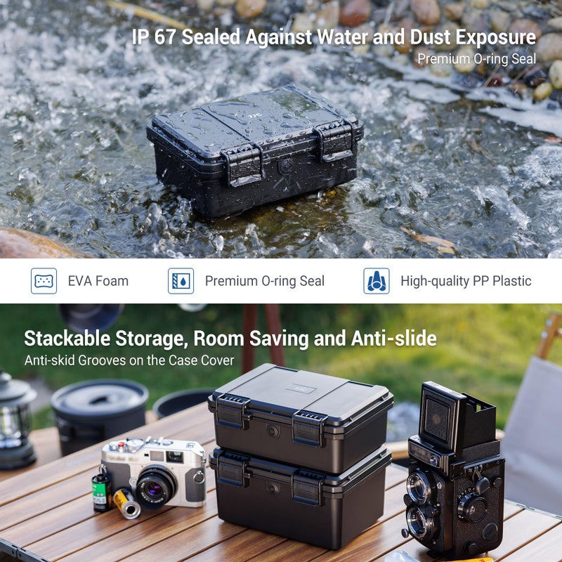 JJC Heavy Duty 35mm Film Case Holder for 15 Rolls of 35mm 135 Film, IP67 Waterproof and Light-Sealed Film Roll Storage Container with Free Film Canister (No Film Included) - Image 3