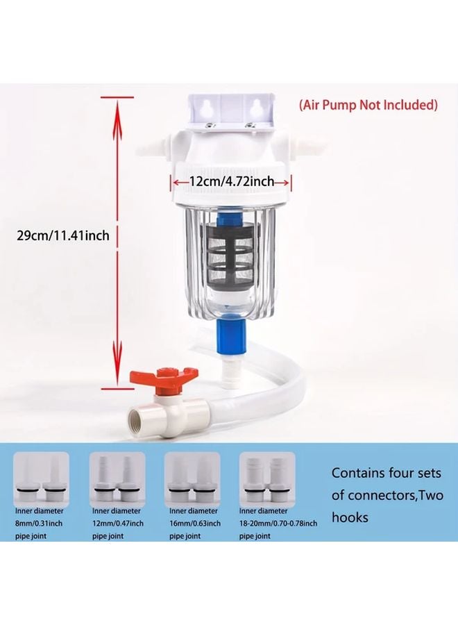 Aquarium Fish Waste Collector with Four Pairs Adapters 8 12 16 20MM No Air Pump Needed - Image 1