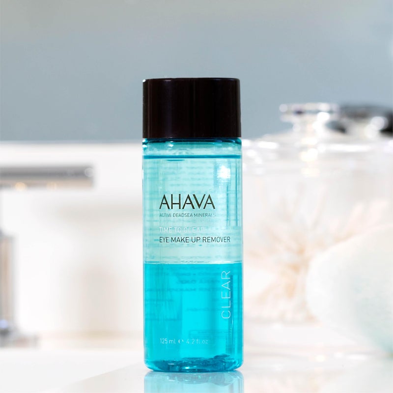 AHAVA Time To Clear Eye Make-up Remover - Bi-phased makeup remover, lifts away waterproof eye makeup, not leaves sticky residue, leaves the eye area tender & smooth, with exclusive Osmoter, 4.2 Fl.Oz - Image 4