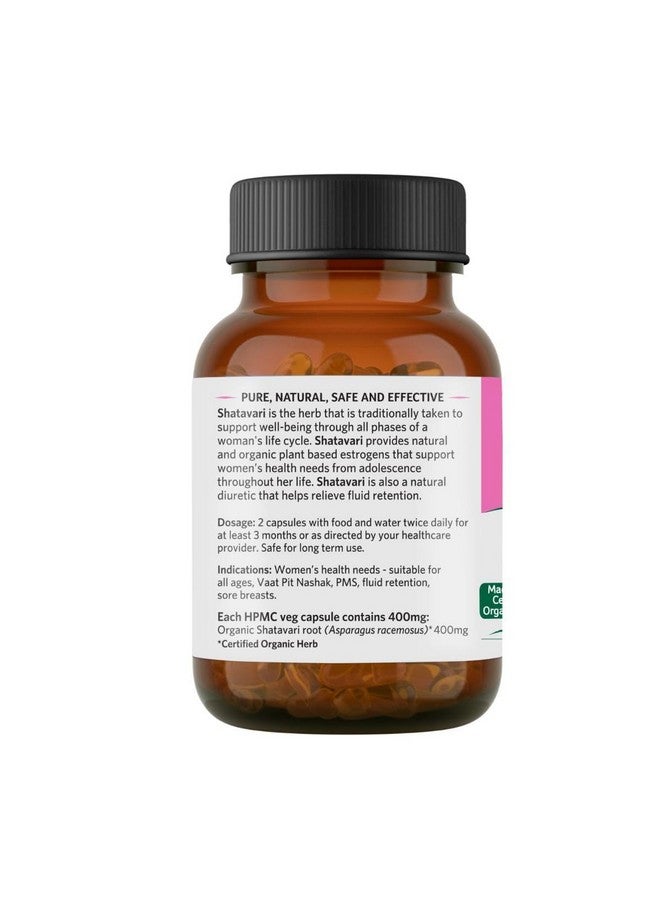 Organic India منتج تاتا - شاتافاري من الهند العضوية - 60 كبسولة نباتية، مع هرمونات نباتية، يساعد على تعزيز الصحة والحيوية للنساء من جميع الأعمار واستعادة التوازن الهرموني، معتمد من GMP وNPOP عضوي - Image 3