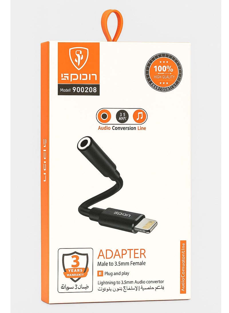 SPON Lightning to 3.5mm Female Audio Adapter | Model 900208 | Plug and Play | Supports Audio Without Bluetooth | 3-Year Warranty