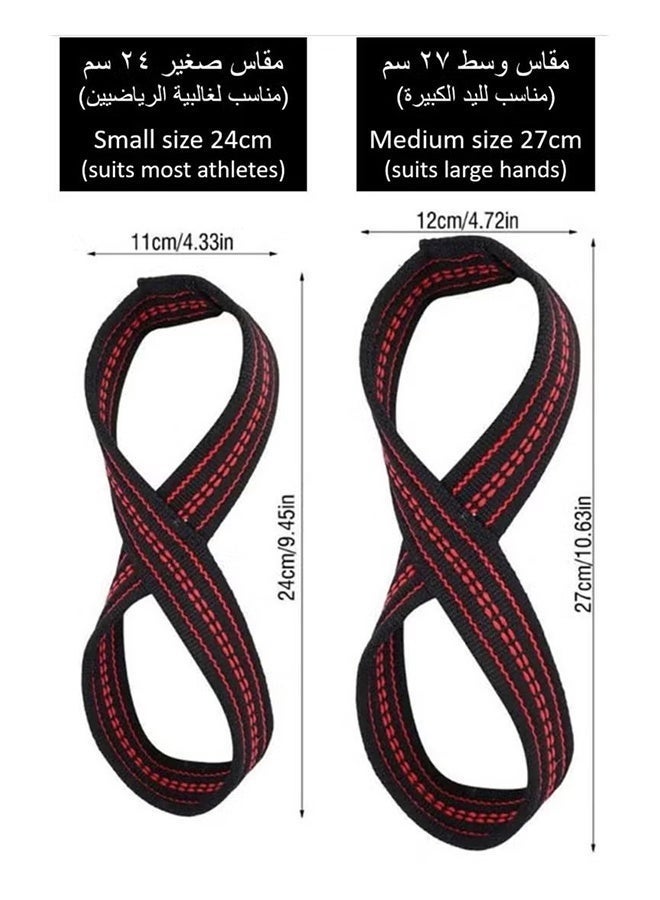 BELANO Figure 8 Lifting Straps for Weightlifting, Non-Slip Heavy Duty Gym Wrist Wraps with Cuffs, Grip Support for Deadlifts & Power Training - Image 2