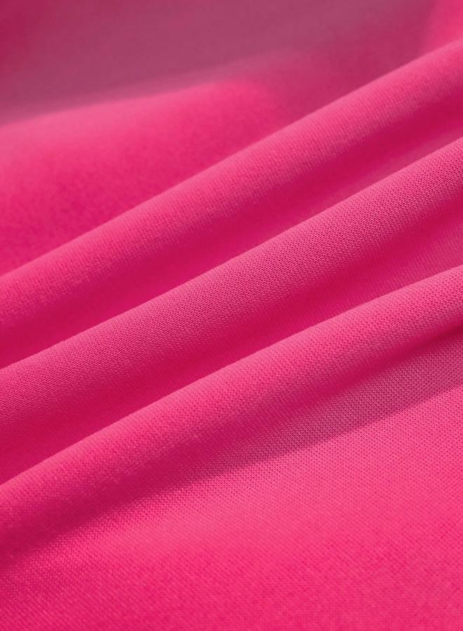 Take Two Pink Graphic Patch Detail Hooded Jacket - Image 5