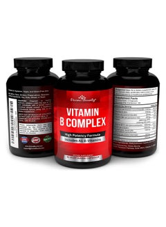 Divine Bounty Super B Complex Vitamins All B Vitamins Including B12 B1 B2 B3 B5 B6 B7 B9 Folic Acid Vitamin B Supplement Support Healthy Energy Metabolism 90 Vegetarian Capsules  - Image 5