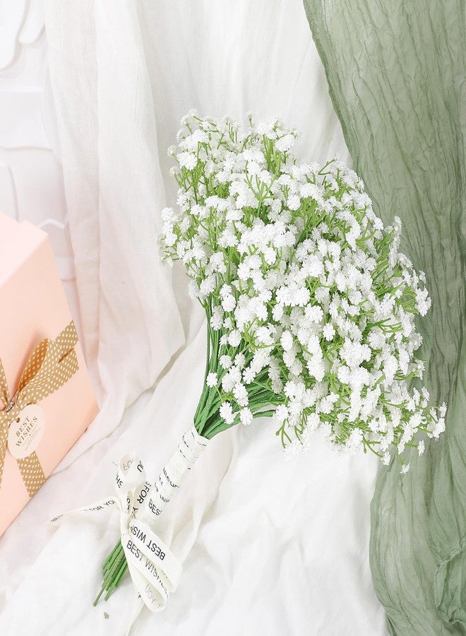Ovveroche 24 Pcs White Fake Baby Breath Artificial Flowers 20.5 Inch Real Touch Gypsophila for Wedding Bouquet Party Decor Faux Floral Arrangements Home Garden Centerpieces - Image 3