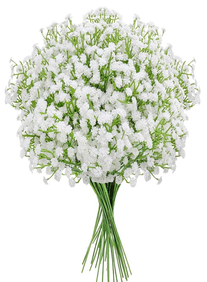 Ovveroche 24 Pcs White Fake Baby Breath Artificial Flowers 20.5 Inch Real Touch Gypsophila for Wedding Bouquet Party Decor Faux Floral Arrangements Home Garden Centerpieces - Image 1