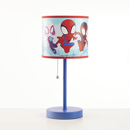 Idea Nuova Marvel Spidey and His Amazing Friends Table LampKids Stick Lamp with Pull Chain by Idea NuovaFun Bedroom or Nightstand LightingOfficial Spidey Decor - Image 1