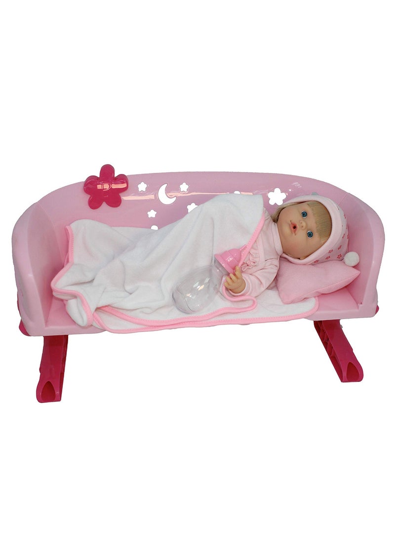 بامبولينا بيبي نينا مع سرير واكسسوارات 36 سم - للاعمار من سنتين فما فوق - Image 1