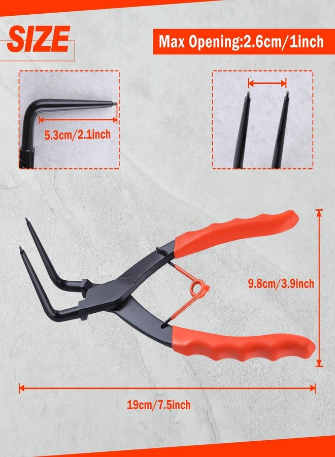 LEONTOOL Internal Master Cylinder Snap Ring Pliers 90 Degree Long Nose Pliers Heavy Duty Retaining Ring Plier with PVC Handle, Bent Lock Circlip Plier Internal Ring Remover for Trucks Motorcycles Cars - Image 5