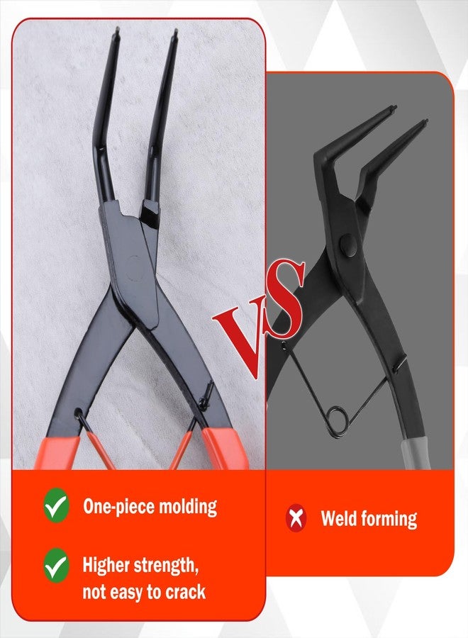 LEONTOOL Internal Master Cylinder Snap Ring Pliers 90 Degree Long Nose Pliers Heavy Duty Retaining Ring Plier with PVC Handle, Bent Lock Circlip Plier Internal Ring Remover for Trucks Motorcycles Cars - Image 4