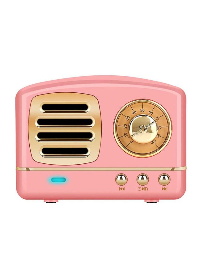 مكبر صوت ستيريو كلاسيك لاسلكي وردي/ ذهبي - Image 1