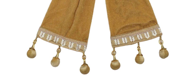 KRYPMAX Men's Sherwani Dupatta/Stole, Made of Velvet (PCN-002-010A_Beige_2.5 Mtr Length) - Image 3