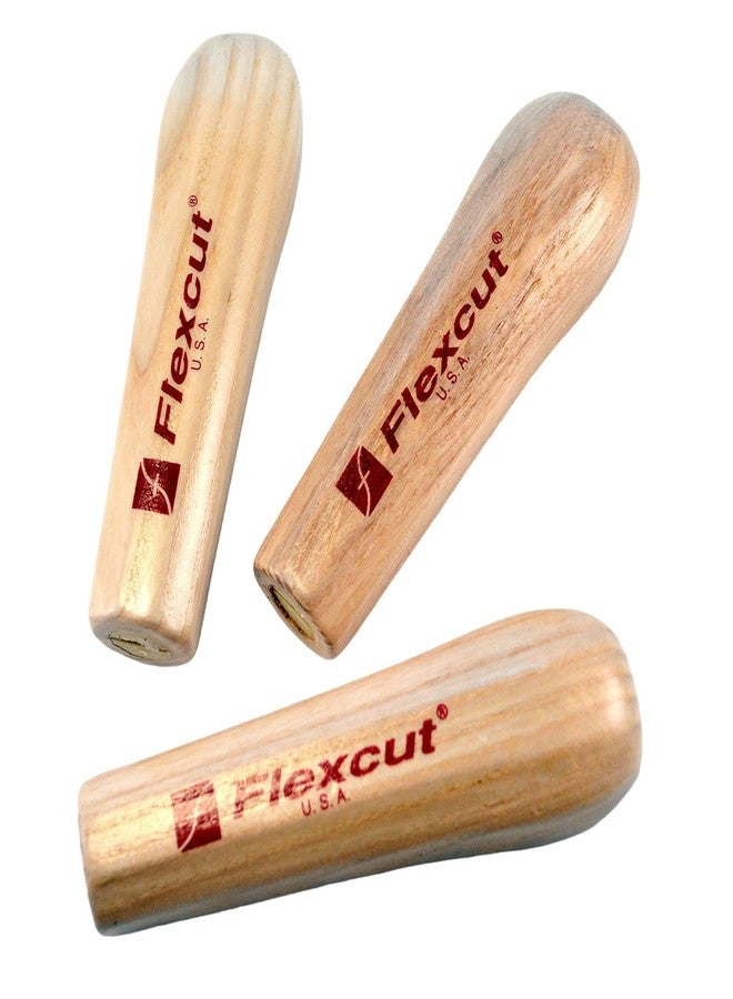 Flexcut Wood Carving Tools | Quick-Connect Hard Ashwood Power Handles for Interchangeable SK Blades | Ergonomically Designed | Set of 3| SK113 | Made in the U.S.A - Image 1