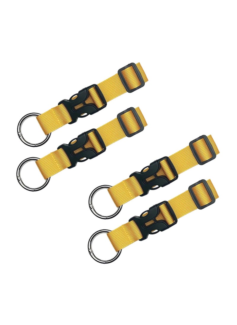 KASTWAVE Luggage Straps, 4 Pcs Binding Belts Portable Buckle Accessories Adjustable Travel Yellow Outdoor Suitcase Travel Luggage Straps  - Image 1