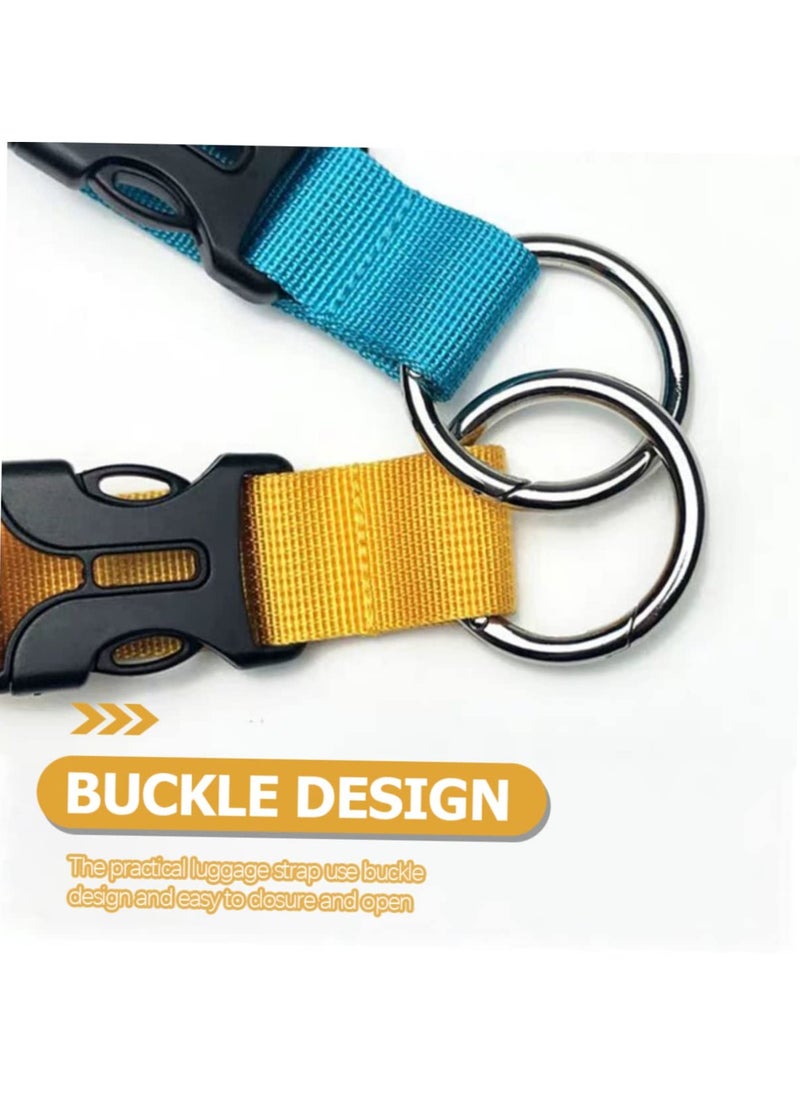 KASTWAVE Luggage Straps, 4 Pcs Binding Belts Portable Buckle Accessories Adjustable Travel Yellow Outdoor Suitcase Travel Luggage Straps  - Image 4