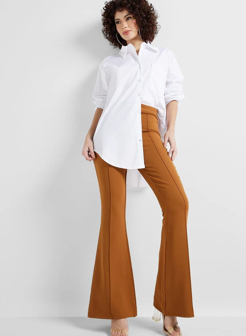 boohoo Flared Bottom Pants