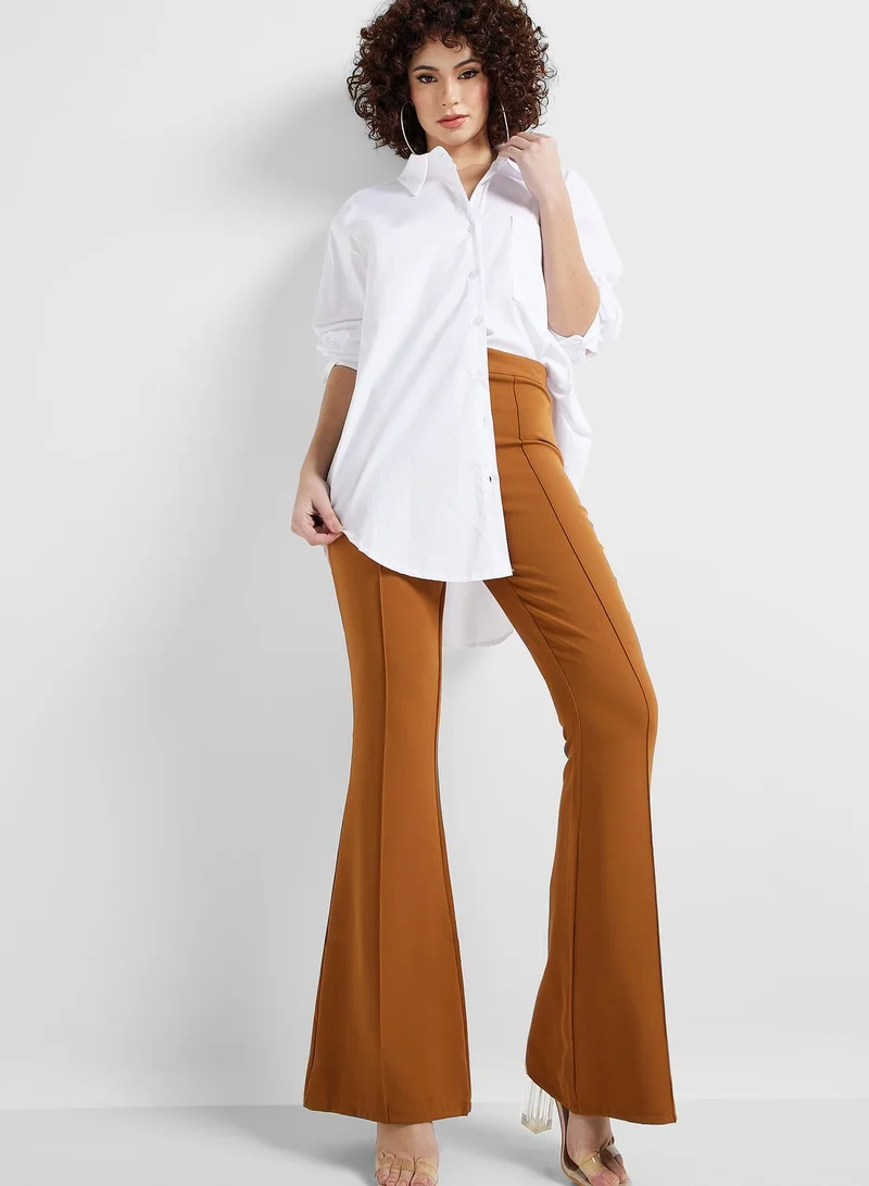 boohoo Flared Bottom Pants