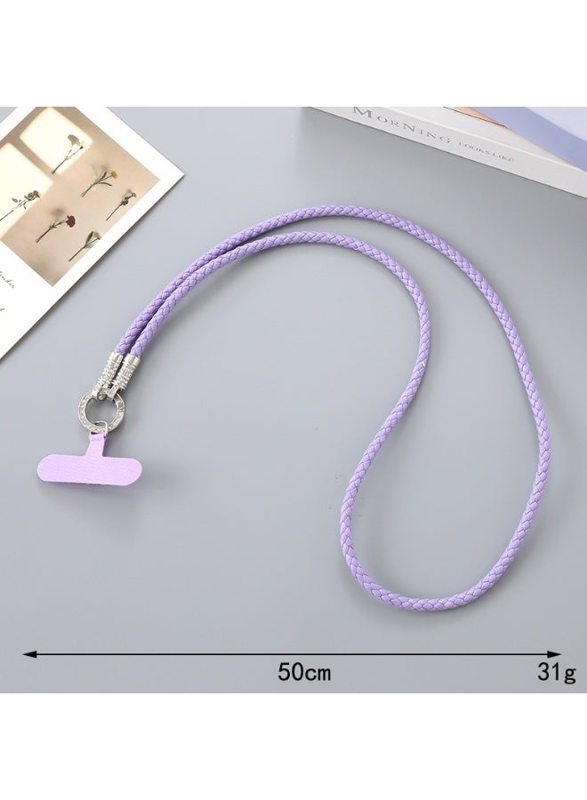 NIBEMINENT Phone Charm/ Chain Strap for Women Girls, Weaving Leather Rope Cell Phone Case Lanyard Wrist Strap