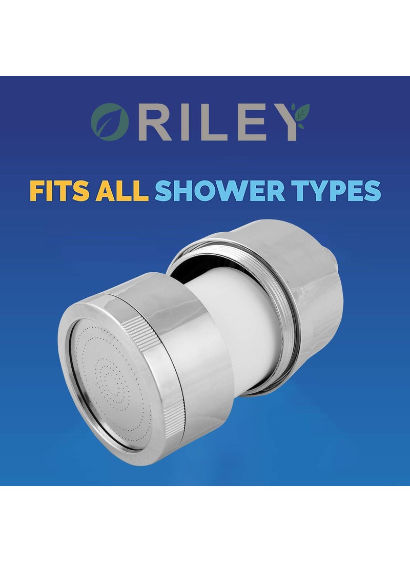 ORILEY ORILEY 15 Stage Shower Filter Tap Hard Water Softener with Replaceable MultiStage Cartridge Activated Carbon for Chlorine Removal Skin Hair Conditioning 1 Pc  - Image 5