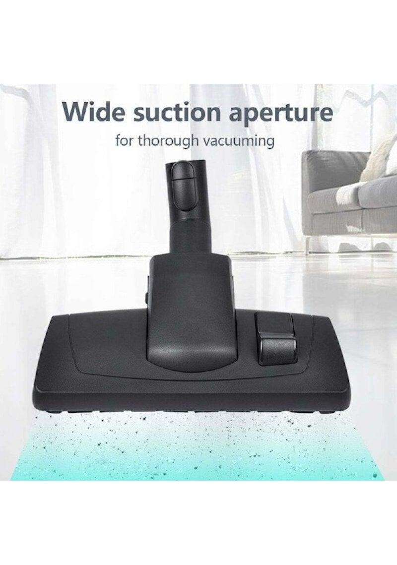 Vacuum Floor Nozzle Large Rubber Roller Replaceable Bristle Edge - Wide Wire Hair Lifter for Hard Floor Carpet Cleaning - Image 4