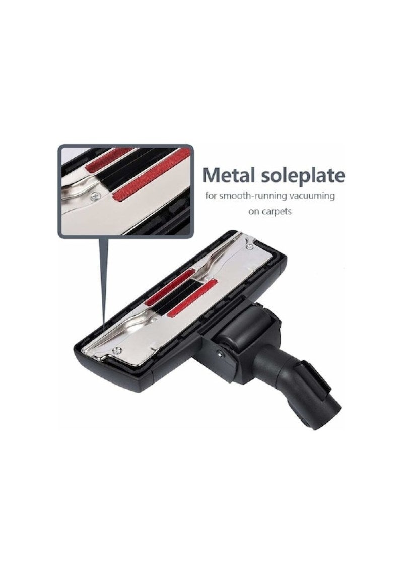 Vacuum Floor Nozzle Large Rubber Roller Replaceable Bristle Edge - Wide Wire Hair Lifter for Hard Floor Carpet Cleaning - Image 5