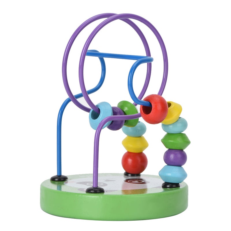 Wooden Mini Puzzle Colorful Bead Educational Preschool Toy for Kid Children (Panda) - Image 1