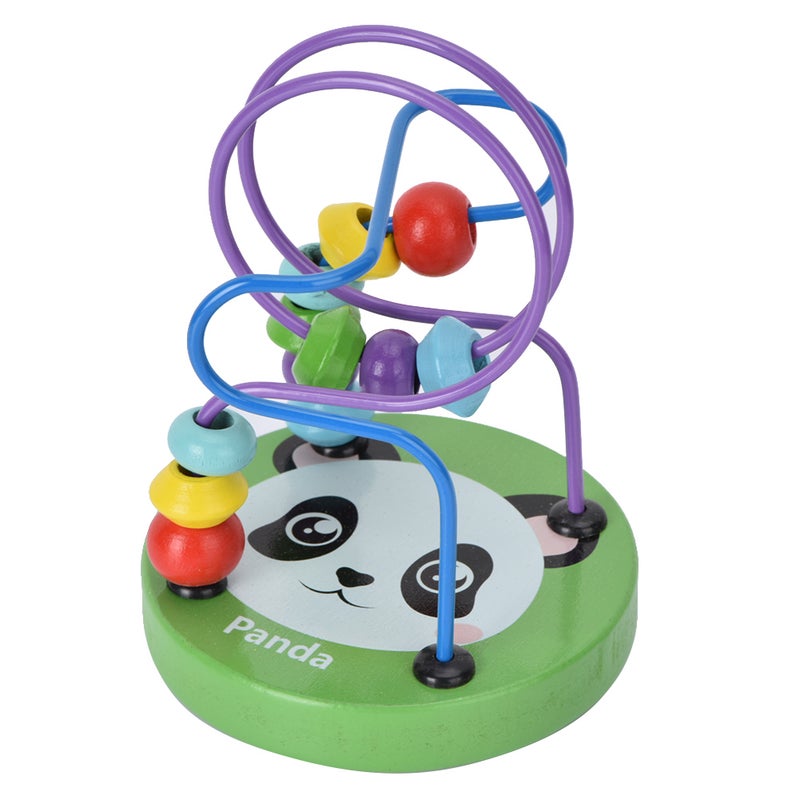 Wooden Mini Puzzle Colorful Bead Educational Preschool Toy for Kid Children (Panda) - Image 2