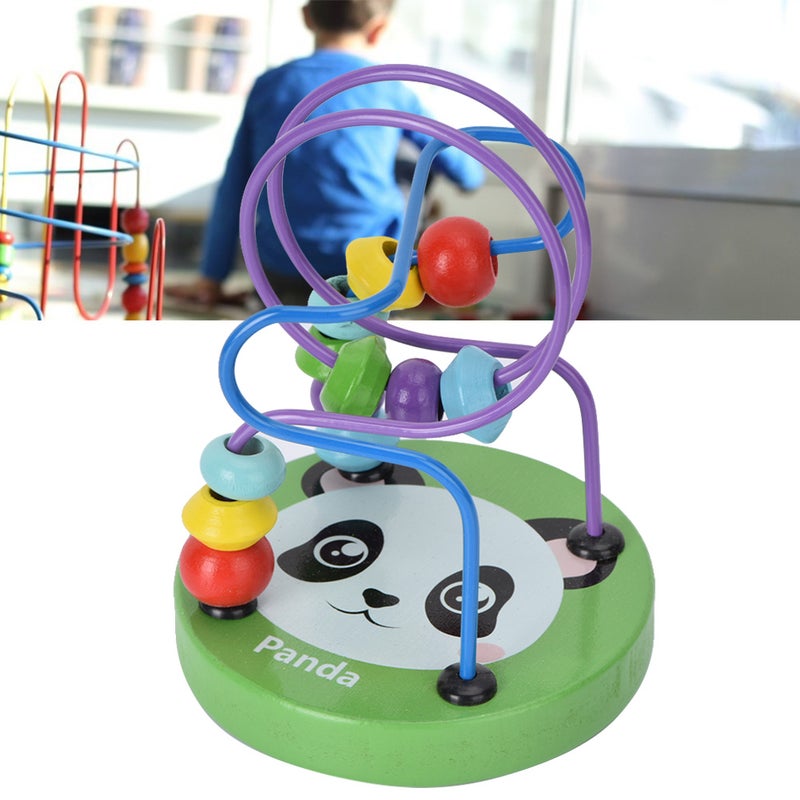Wooden Mini Puzzle Colorful Bead Educational Preschool Toy for Kid Children (Panda) - Image 4