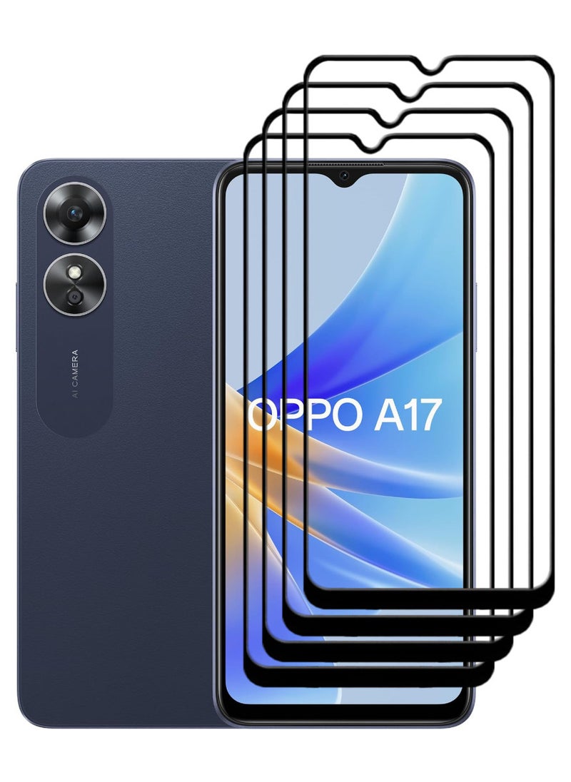 ACLIX 4 Pieces Antistatic ESD Dustproof Premium Quality High Definition Tempered Glass Screen Protector Designed For Oppo A17 - Image 1