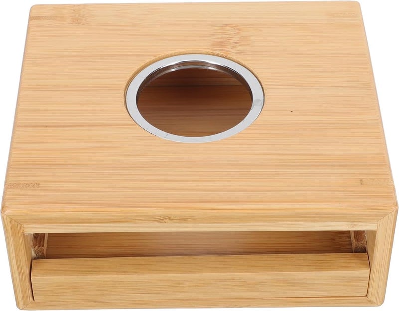 GALPADA Teapot Warmer with Drawer Design Stable Anti-Scald Base for Home Tea Heating Natural Candle Holder for Traditional Chinese Tea Party Smooth Finish - Image 1