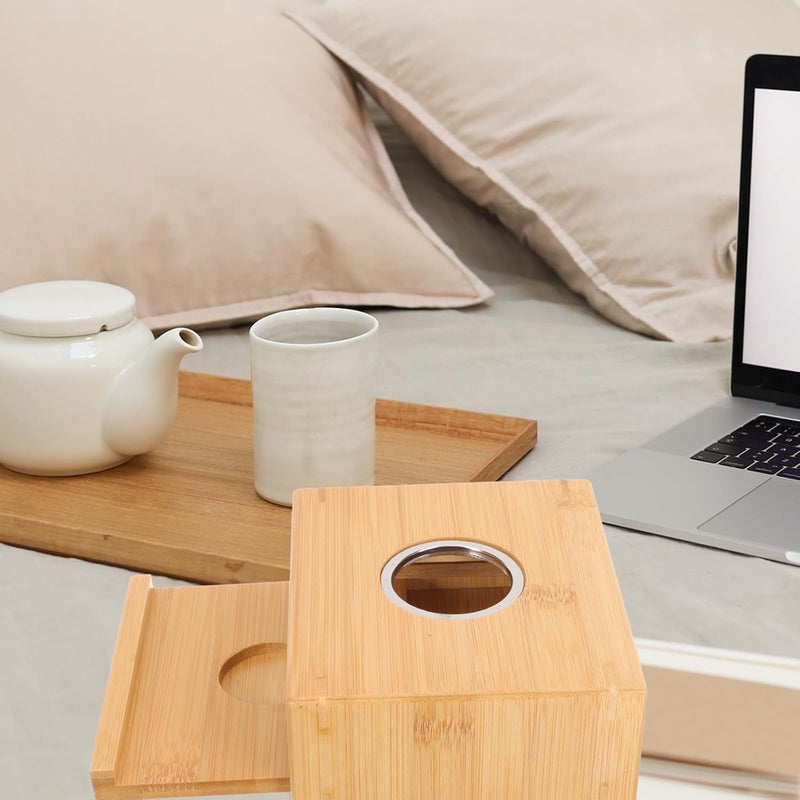 GALPADA Teapot Warmer with Drawer Design Stable Anti-Scald Base for Home Tea Heating Natural Candle Holder for Traditional Chinese Tea Party Smooth Finish - Image 5