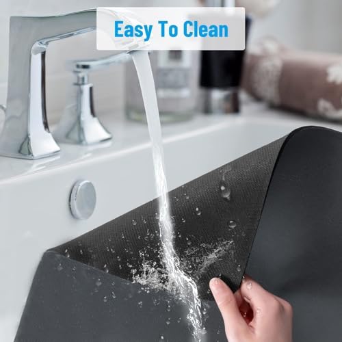 Kitssential® Dish Drying mat Kitchen for Kitchen Drying mat for Water Absorbing mat for Kitchen for Dish Drying mat for Dish Dry mat for Absorbent mat for Kitchen (Black, 40 x 60 cm) - Image 5