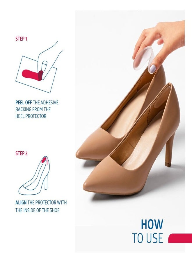 DERAMED Heel Protector Transparent Gel Patch Relieves Heel Chafing and Pressure Protects Back of Heel Sticks Securely Can Be Used in Open Shoes - Image 4