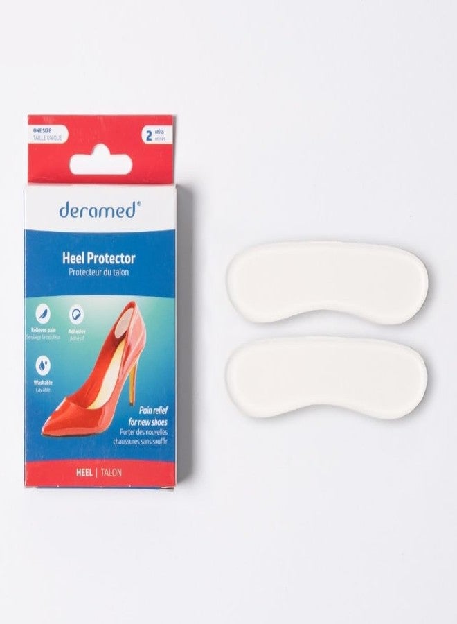 DERAMED Heel Protector Transparent Gel Patch Relieves Heel Chafing and Pressure Protects Back of Heel Sticks Securely Can Be Used in Open Shoes - Image 1