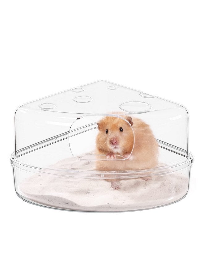 BUCATSTATE Hamster Sand Bath Container Large Transparent Hamster Toilet for Dwarf Pets Small Animals Cage Accessories (Transparent, Large) - Image 1