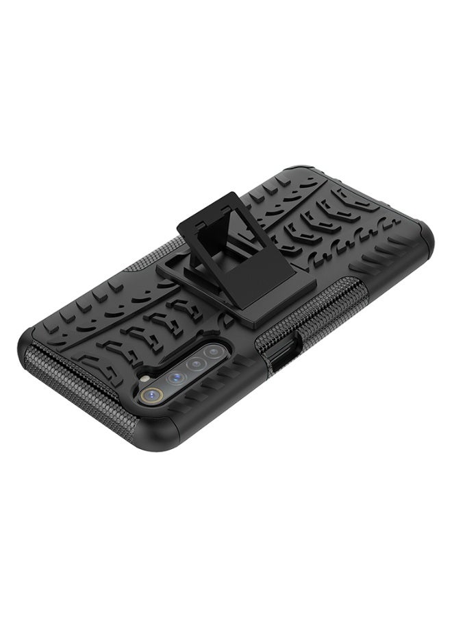 Case Cover Shock resistant  Kickstand TPU + PC Compatible with  Realme 6 Pro (Black) - Image 2