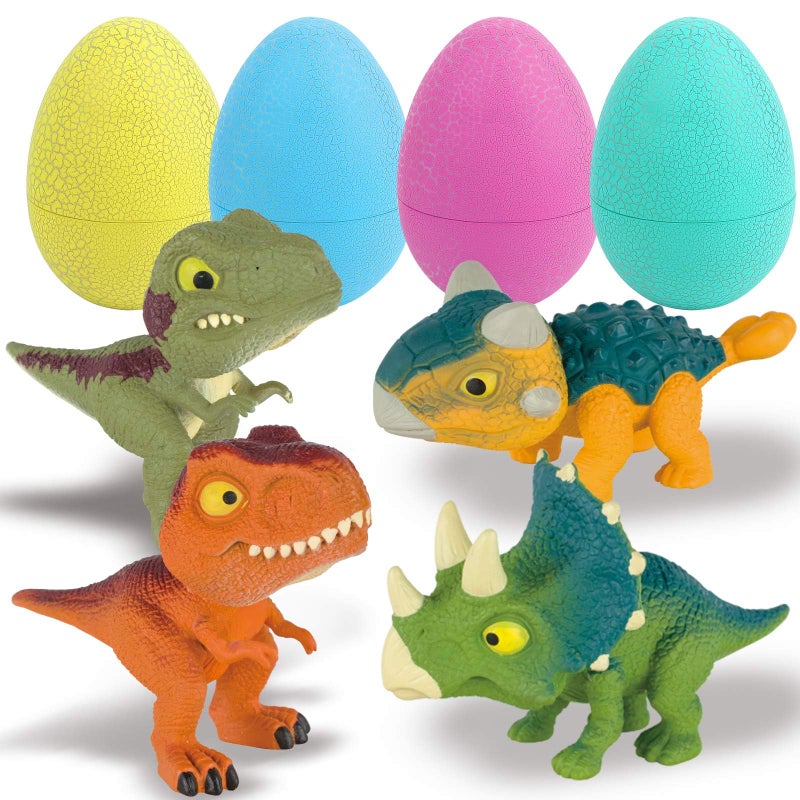ZOHANINDL 512 Dinosaur Egg Toy 4Pack Exquisitely Carved Dinosaur Figures Easter Eggs Suitable for Boys and Girls - Image 3