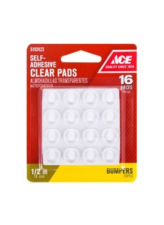 ACE 16-Piece Vinyl Round Self Adhesive Protective Pads Clear 0.5 Inch 9967  - Image 1