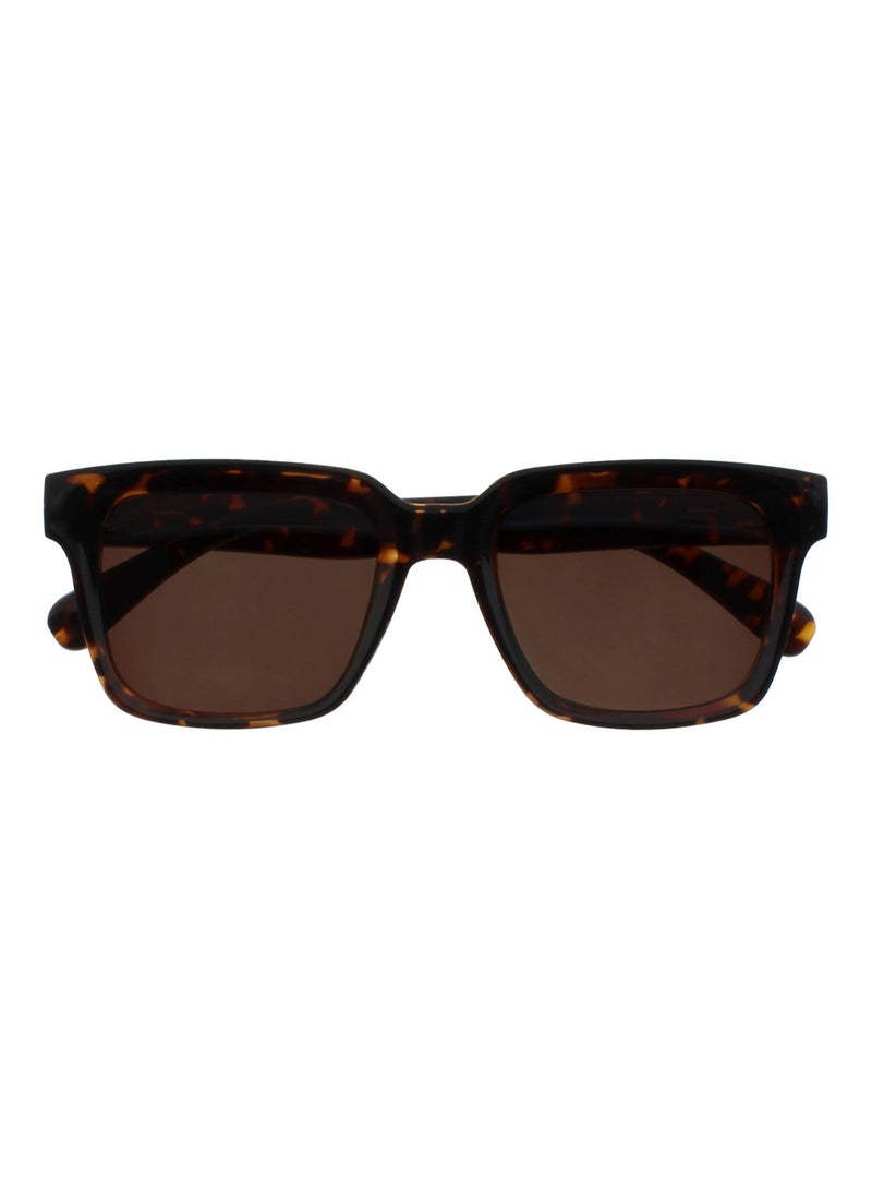 OPULIZE ERA Sunglasses for Women Men, Oversized Rectangular Frame with Spring Hinges, Polarised Brown Tinted Lens With UV400 Protection,Anti-reflective & Anti-Glare, Brown Tortoiseshell (Pack of 1) - Image 1