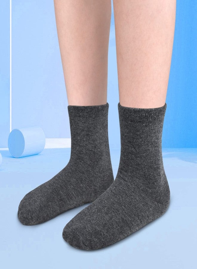 GRPSKCOS Baby Toddler Socks with Grip- 9 Pairs Anti-Skid Infant Socks for Crawling Walking Playing Non Slip Kids Boys Girls(01 Black+white+grey- 9 Pairs,6-12 Months) - Image 3