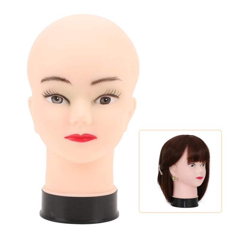 PVC Bald Mannequin Head with Universal Stand Interface for Wig Making, Hairpiece Display & Styling Training –, Lightweight & - Image 2