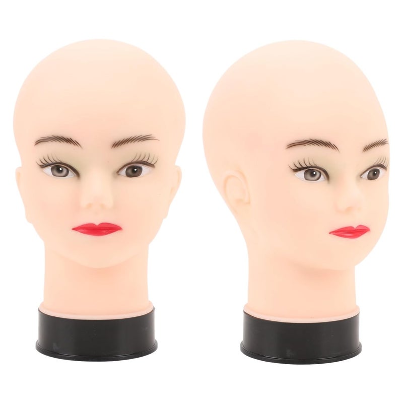 PVC Bald Mannequin Head with Universal Stand Interface for Wig Making, Hairpiece Display & Styling Training –, Lightweight & - Image 3