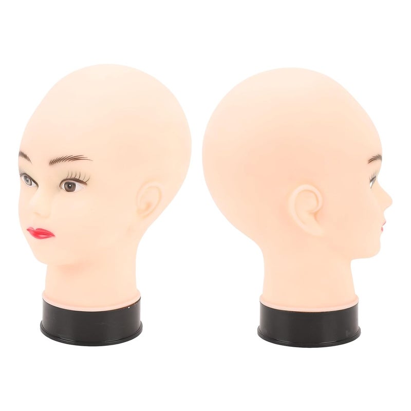 PVC Bald Mannequin Head with Universal Stand Interface for Wig Making, Hairpiece Display & Styling Training –, Lightweight & - Image 4