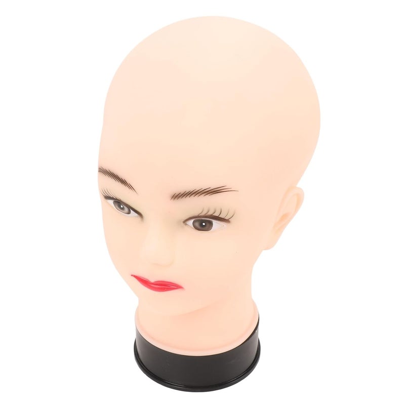 PVC Bald Mannequin Head with Universal Stand Interface for Wig Making, Hairpiece Display & Styling Training –, Lightweight & - Image 1