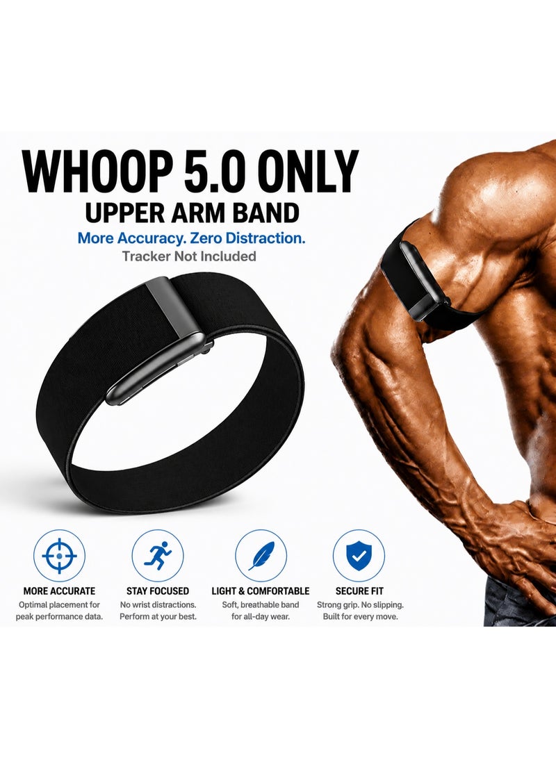 Upper Arm Bicep Band Compatible with WHOOP 5.0 ONLY Waterproof Quick Dry Adjustable Nylon Armband Tracker Not Included - Image 5